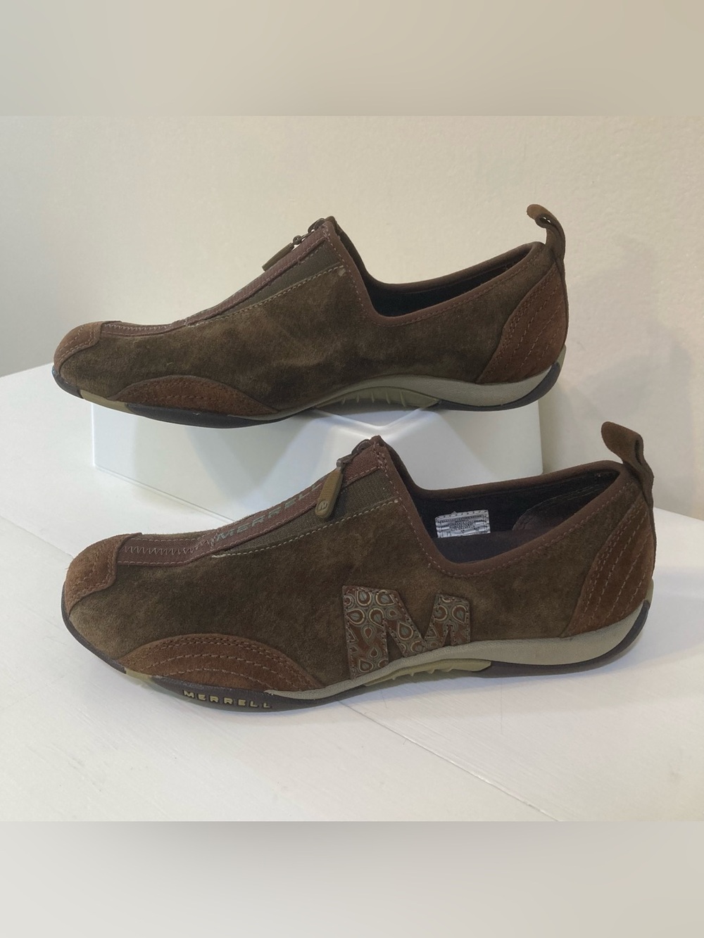 Merrell Barrado Brown Leather Performance Footwear Shoes Womens Sz 7.5